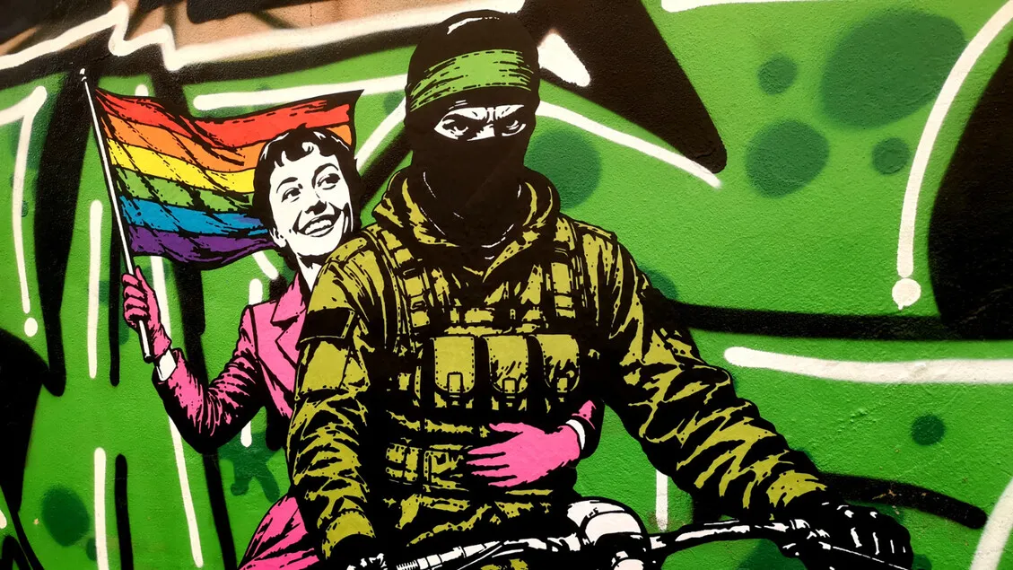 Mural Palombo: Hepburn dan Milisi Hamas Guncang Roma Pride 2026