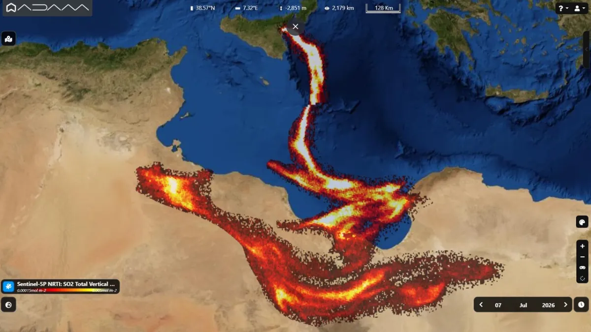 Etna Menggeliat: Asap Belerang Selimuti Langit Afrika Utara!