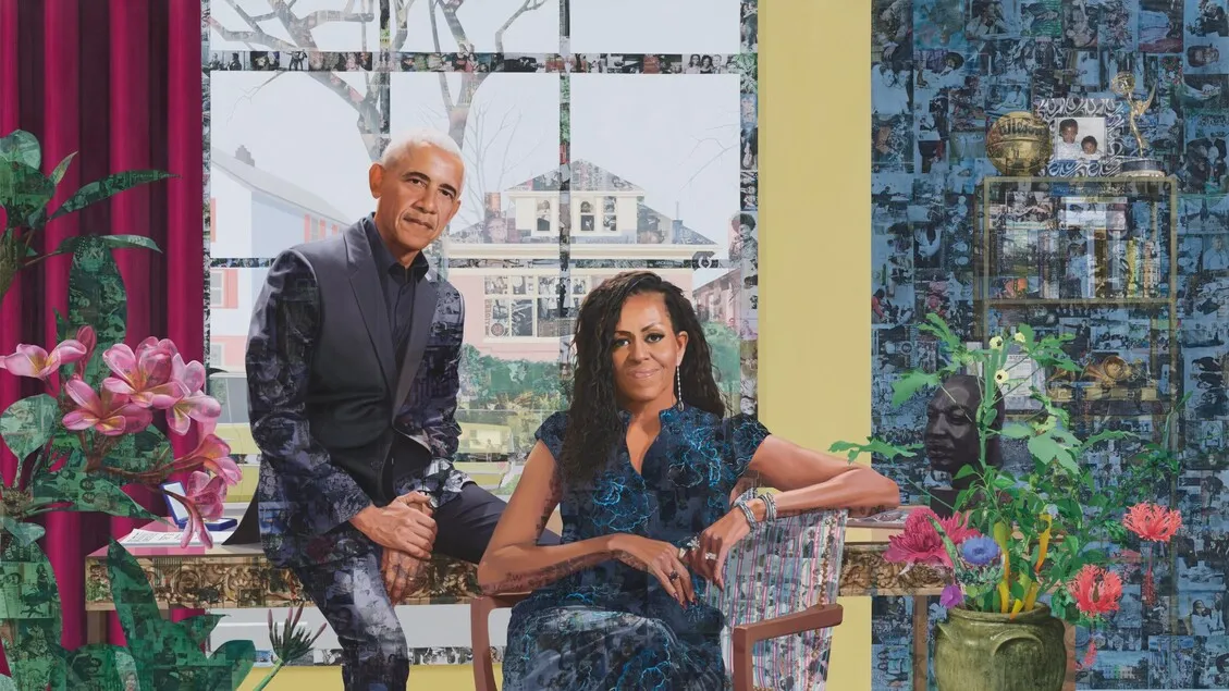 Obama Libas Isu Krisis Rumah Tangga Lewat Potret Resmi di Chicago