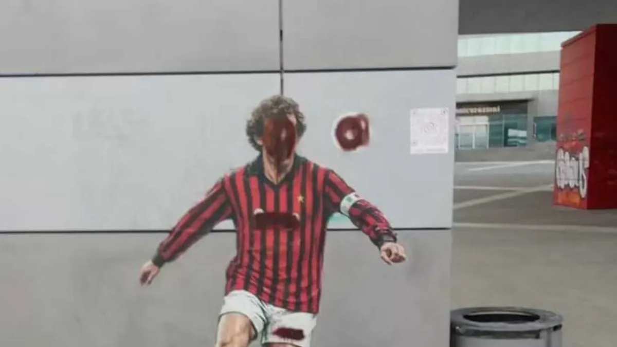 Vandalism Stains Baresi's Mural: Milan Legend's Memory Defiled After Two Months