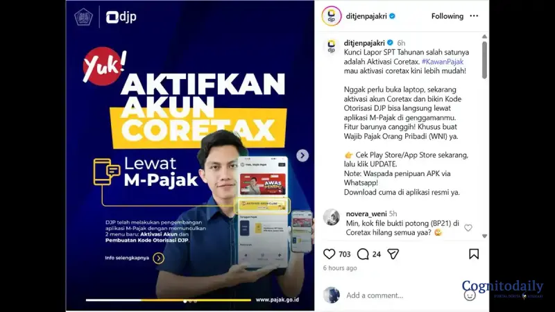 Era Baru Pajak: DJP Resmi Luncurkan Coretax Form Nasional