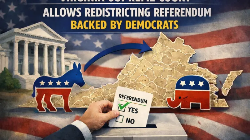 Mahkamah Virginia Buka Jalan Referendum Redistricting, Empat Kursi DPR AS Jadi Taruhan