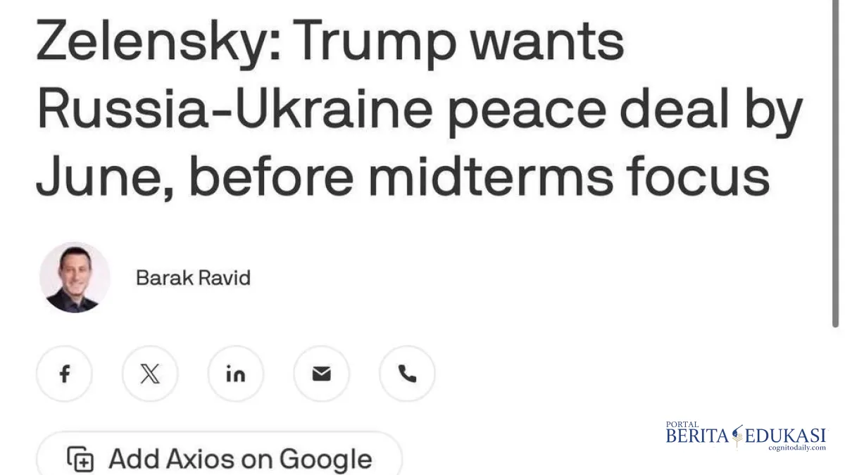 Zelensky Sebut Trump Ingin Damai Ukraina-Rusia Rampung Sebelum Fokus Pemilu AS